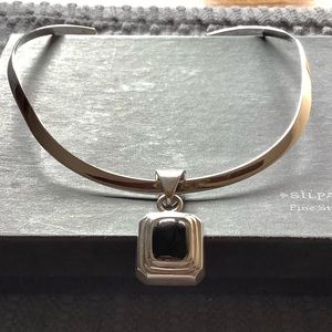 Silpada Sterling Silver Onyx Pendant 50113